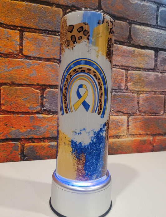 Rainbow Down Syndrome Awareness Inspired Tumbler