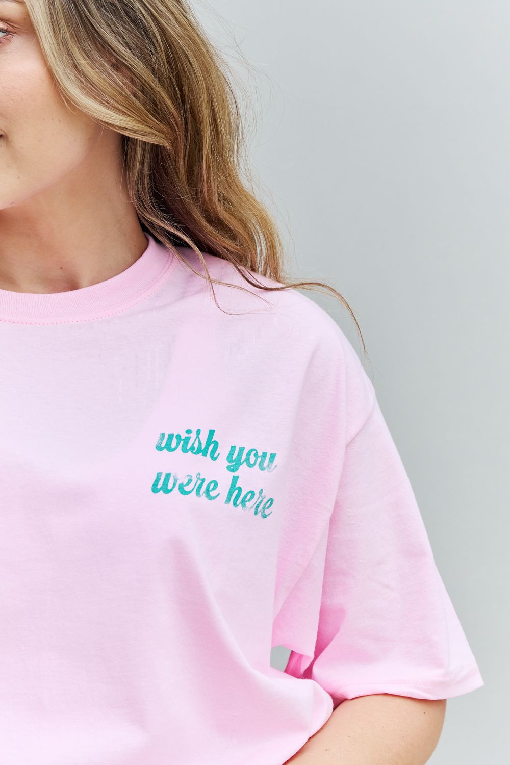 "Wish You Were Here "Oversized" Graphic T-Shirt
